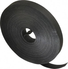VELCRO Brand - 3/4" Wide x 25 Yd Long Self Fastening Tie/Strap Hook & Loop Roll - Continuous Roll, Black, Printable Surface - Exact Industrial Supply