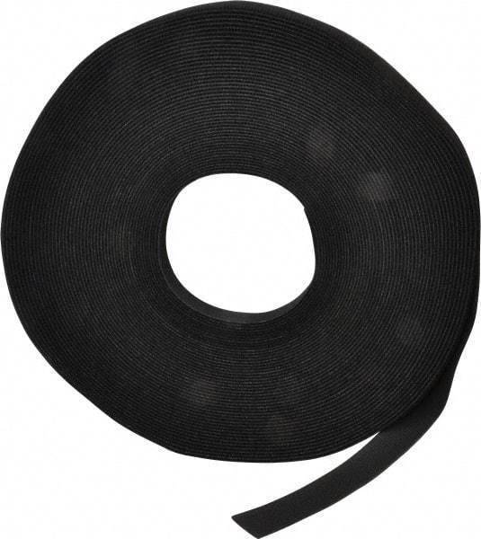 VELCRO Brand - 3/4" Wide x 25 Yd Long Self Fastening Tie/Strap Hook & Loop Roll - Continuous Roll, Black - Exact Industrial Supply