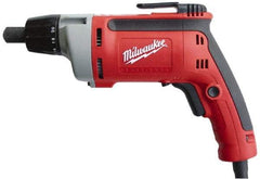 Milwaukee Tool - Pistol Grip Handle, 2,500 RPM, 10 to 140 In/Lb Torque, Electric Screwdriver - 1/4" Bit Holder, 120 Volts, 6.5 Amps - Exact Industrial Supply