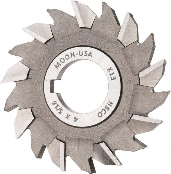 Made in USA - 4" Diam x 5/16" Width of Cut, 18 Teeth, Cobalt Side Milling Cutter - Staggered Teeth, Uncoated - Exact Industrial Supply