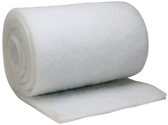 Made in USA - 15' Long x 20" Wide x 1" Thick Polyester Media Air Filter Media Roll - MERV 5, 85% Arrestance Efficiency, 500 FPM Max Air Flow, 0.14" wpg Init Resist, 1" wpg Final Resist, 30% Particle Capture Efficiency, Use with BLC - Exact Industrial Supply