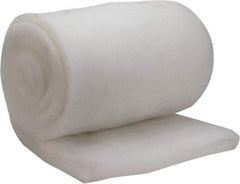 Made in USA - 15' Long x 48" Wide x 1" Thick Polyester Media Air Filter Media Roll - MERV 5, 85% Arrestance Efficiency, 500 FPM Max Air Flow, 0.14" wpg Init Resist, 1" wpg Final Resist, 30% Particle Capture Efficiency, Use with MSA - Exact Industrial Supply