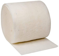 Made in USA - 90' Long x 30" Wide x 1" Thick Polyester Media Air Filter Media Roll - MERV 5, 85% Arrestance Efficiency, 500 FPM Max Air Flow, 0.14" wpg Init Resist, 1" wpg Final Resist, 30% Particle Capture Efficiency, Use with Any Unit - Exact Industrial Supply