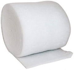 Made in USA - 90' Long x 36" Wide x 1" Thick Polyester Media Air Filter Media Roll - MERV 5, 85% Arrestance Efficiency, 500 FPM Max Air Flow, 0.14" wpg Init Resist, 1" wpg Final Resist, 30% Particle Capture Efficiency, Use with Any Unit - Exact Industrial Supply