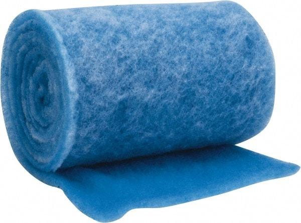 Made in USA - 15' Long x 12" Wide x 1/2" Thick Polyester Media Air Filter Media Roll - MERV 4, 80% Arrestance Efficiency, 500 FPM Max Air Flow, 0.1" wpg Init Resist, 1" wpg Final Resist, 30% Particle Capture Efficiency, Use with Any Unit - Exact Industrial Supply