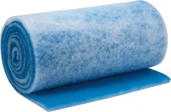 Made in USA - 15' Long x 25" Wide x 1" Thick Polyester Media Air Filter Media Roll - MERV 7, 86% Arrestance Efficiency, 500 FPM Max Air Flow, 0.14" wpg Init Resist, 1" wpg Final Resist, Use with Any Unit - Exact Industrial Supply