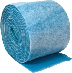 Made in USA - 90' Long x 30" Wide x 1" Thick Polyester Media Air Filter Media Roll - MERV 7, 86% Arrestance Efficiency, 500 FPM Max Air Flow, 0.14" wpg Init Resist, 1" wpg Final Resist, Use with Any Unit - Exact Industrial Supply