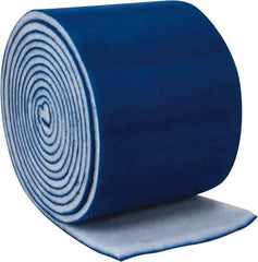 Made in USA - 60' Long x 25" Wide x 2" Thick Polyester Media Air Filter Media Roll - MERV 8, 89% Arrestance Efficiency, 500 FPM Max Air Flow, 0.21" wpg Init Resist, 1" wpg Final Resist, 30 to 35% Particle Capture Efficiency, Use with Any Unit - Exact Industrial Supply
