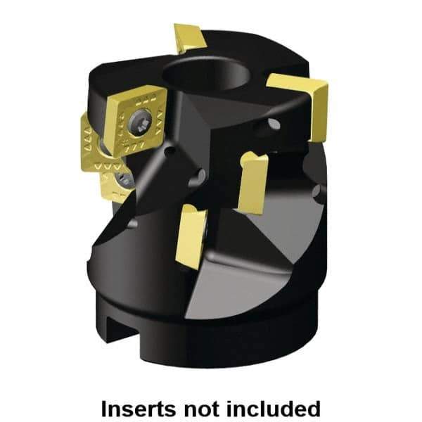 Kennametal - 15 Inserts, 63mm Cut Diam, 27mm Arbor Diam, 51.16mm Max Depth of Cut, Indexable Square-Shoulder Face Mill - 0/90° Lead Angle, 70mm High, SD.T 1204.. Insert Compatibility, Series KSSM-KSSP - Exact Industrial Supply