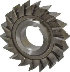 Made in USA - 2-1/2" Diam x 1/2" Width of Cut, 18 Teeth, High Speed Steel Side Milling Cutter - Straight Teeth, Uncoated - Exact Industrial Supply