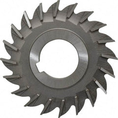 Made in USA - 3" Diam x 1/4" Width of Cut, 20 Teeth, High Speed Steel Side Milling Cutter - Straight Teeth, Uncoated - Exact Industrial Supply