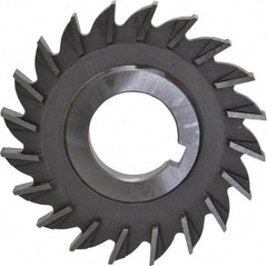 Made in USA - 3" Diam x 5/16" Width of Cut, 20 Teeth, High Speed Steel Side Milling Cutter - Straight Teeth, Uncoated - Exact Industrial Supply