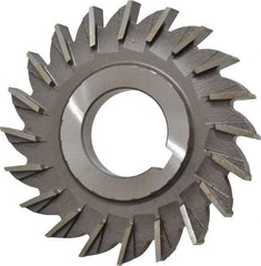 Made in USA - 3" Diam x 11/32" Width of Cut, 20 Teeth, High Speed Steel Side Milling Cutter - Straight Teeth, Uncoated - Exact Industrial Supply