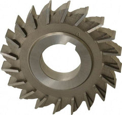 Made in USA - 3" Diam x 7/16" Width of Cut, 20 Teeth, High Speed Steel Side Milling Cutter - Straight Teeth, Uncoated - Exact Industrial Supply