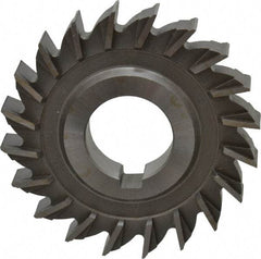 Made in USA - 3" Diam x 1/2" Width of Cut, 20 Teeth, High Speed Steel Side Milling Cutter - Straight Teeth, Uncoated - Exact Industrial Supply