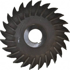 Made in USA - 5" Diam x 1/4" Width of Cut, 24 Teeth, High Speed Steel Side Milling Cutter - Straight Teeth, Uncoated - Exact Industrial Supply