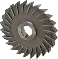 Made in USA - 5" Diam x 5/8" Width of Cut, 24 Teeth, High Speed Steel Side Milling Cutter - Straight Teeth, Uncoated - Exact Industrial Supply