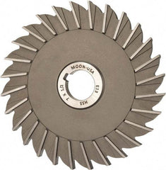 Made in USA - 7" Diam x 1/2" Width of Cut, 28 Teeth, High Speed Steel Side Milling Cutter - Straight Teeth, Uncoated - Exact Industrial Supply