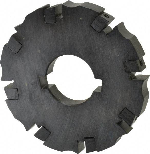 APT - Arbor Hole Connection, 0.485" Cutting Width, 1-1/16" Depth of Cut, 4" Cutter Diam, 1-1/4" Hole Diam, 8 Tooth Indexable Slotting Cutter - SM48 Toolholder, CTA 4 Insert, Neutral Cutting Direction - Exact Industrial Supply