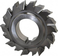 Made in USA - 3" Diam x 5/8" Width of Cut, 18 Teeth, High Speed Steel Side Milling Cutter - Staggered Teeth, Uncoated - Exact Industrial Supply