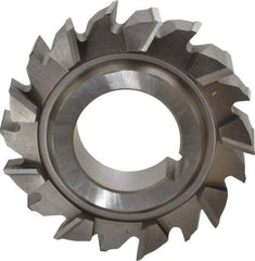 Made in USA - 3" Diam x 3/4" Width of Cut, 18 Teeth, High Speed Steel Side Milling Cutter - Staggered Teeth, Uncoated - Exact Industrial Supply