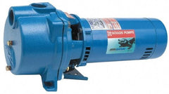 Goulds Pumps - 230 Volt, 13.9 Amp, 1 Phase, 2 HP, Self Priming Centrifugal Pump - 48J Frame, 1-1/2 Inch Inlet, 87 Max GPM, ODP Motor, Cast Iron Housing, Noryl Impeller, 106 Ft. Shut Off, Carbon Ceramic Mechanical Seal - Exact Industrial Supply