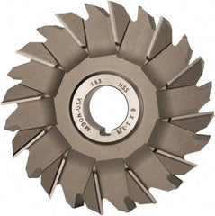 Made in USA - 6" Diam x 1-1/4" Width of Cut, 24 Teeth, High Speed Steel Side Milling Cutter - Staggered Teeth, Uncoated - Exact Industrial Supply
