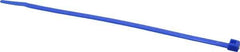 Made in USA - 7.562" Long Blue Nylon Standard Cable Tie - 50 Lb Tensile Strength, 1.32mm Thick, 3" Max Bundle Diam - Exact Industrial Supply