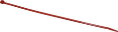 Made in USA - 8-7/8" Long Red Nylon Standard Cable Tie - 40 Lb Tensile Strength, 1.24mm Thick, 3" Max Bundle Diam - Exact Industrial Supply