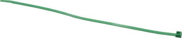 Made in USA - 11-1/4" Long Green Nylon Standard Cable Tie - 50 Lb Tensile Strength, 1.32mm Thick, 2" Max Bundle Diam - Exact Industrial Supply