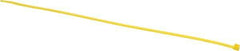Made in USA - 14-1/4" Long Yellow Nylon Standard Cable Tie - 50 Lb Tensile Strength, 1.32mm Thick, 4" Max Bundle Diam - Exact Industrial Supply