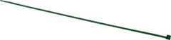 Made in USA - 14-1/4" Long Green Nylon Standard Cable Tie - 50 Lb Tensile Strength, 1.32mm Thick, 8" Max Bundle Diam - Exact Industrial Supply