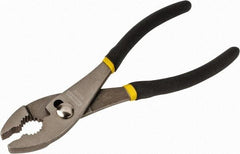 Stanley - 8" OAL, 1-45/64" Jaw Length, Slip Joint Pliers - 2 Positions, Serrated Jaw, Slip Joint Head, Slip Joint Plier Tool, Serrated Pipe Jaw - Exact Industrial Supply