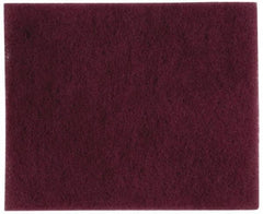 Ability One - 11-1/6" Long x 9" Wide x 1/4" Thick Cleansing Pad - Light-Duty, Maroon - Exact Industrial Supply