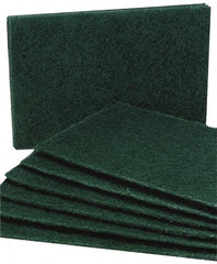 Ability One - 9-1/2" Long x 6" Wide x 1/4" Thick Sponge - Medium-Duty, Green - Exact Industrial Supply