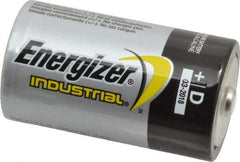 Ability One - Size D, Alkaline, Standard Battery - 1.5 Volts, Button Tab Terminal - Exact Industrial Supply
