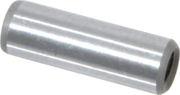 Jergens - 1/4" Diam x 3/4" Pin Length Alloy Steel Pull Out Dowel Pin - C 47-58 & C 60-64 (Surface) Hardness, 1 Beveled & 1 Threaded End - Exact Industrial Supply