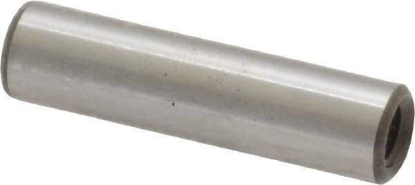 Jergens - 1/4" Diam x 1" Pin Length Alloy Steel Pull Out Dowel Pin - C 47-58 & C 60-64 (Surface) Hardness, 1 Beveled & 1 Threaded End - Exact Industrial Supply