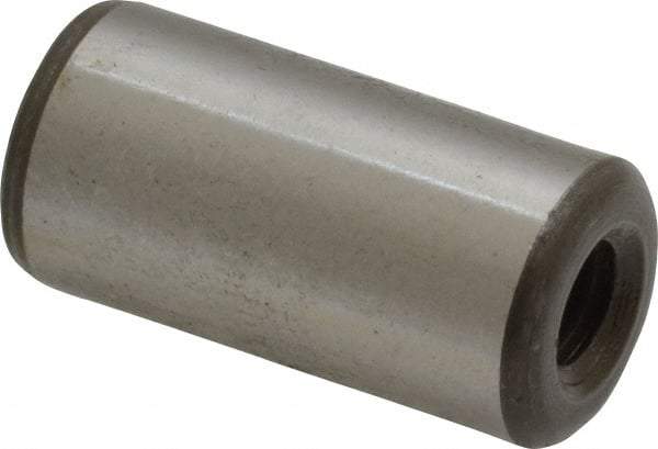 Jergens - 1/2" Diam x 1" Pin Length Alloy Steel Pull Out Dowel Pin - C 47-58 & C 60-64 (Surface) Hardness, 1 Beveled & 1 Threaded End - Exact Industrial Supply