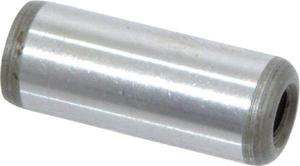 Jergens - 1/2" Diam x 1-1/4" Pin Length Alloy Steel Pull Out Dowel Pin - C 47-58 & C 60-64 (Surface) Hardness, 1 Beveled & 1 Threaded End - Exact Industrial Supply