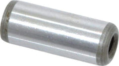 Jergens - 1/2" Diam x 1-1/4" Pin Length Alloy Steel Pull Out Dowel Pin - C 47-58 & C 60-64 (Surface) Hardness, 1 Beveled & 1 Threaded End - Exact Industrial Supply