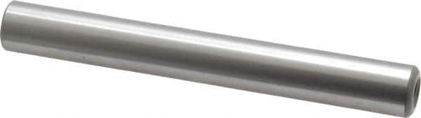 Jergens - 1/2" Diam x 4" Pin Length Alloy Steel Pull Out Dowel Pin - C 47-58 & C 60-64 (Surface) Hardness, 1 Beveled & 1 Threaded End - Exact Industrial Supply