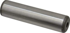 Jergens - 1" Diam x 4" Pin Length Alloy Steel Pull Out Dowel Pin - C 47-58 & C 60-64 (Surface) Hardness, 1 Beveled & 1 Threaded End - Exact Industrial Supply