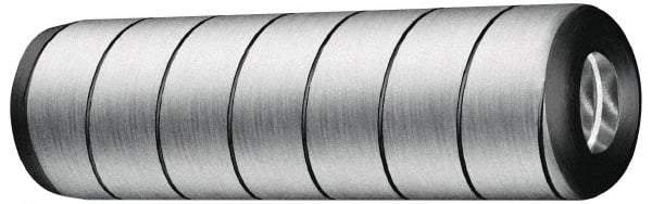Jergens - 1/4" Diam x 2-1/4" Pin Length Alloy Steel Grooved Dowel Pin - C 47-58 & C 60-64 (Surface) Hardness, 1 Beveled & 1 Threaded End - Exact Industrial Supply