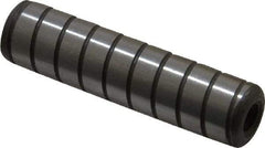Jergens - 1/2" Diam x 2" Pin Length Alloy Steel Grooved Dowel Pin - C 47-58 & C 60-64 (Surface) Hardness, 1 Beveled & 1 Threaded End - Exact Industrial Supply