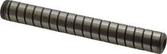 Jergens - 1/2" Diam x 4" Pin Length Alloy Steel Grooved Dowel Pin - C 47-58 & C 60-64 (Surface) Hardness, 1 Beveled & 1 Threaded End - Exact Industrial Supply