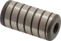 Jergens - 3/4" Diam x 1-1/2" Pin Length Alloy Steel Grooved Dowel Pin - C 47-58 & C 60-64 (Surface) Hardness, 1 Beveled & 1 Threaded End - Exact Industrial Supply