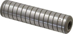 Jergens - 3/4" Diam x 3" Pin Length Alloy Steel Grooved Dowel Pin - C 47-58 & C 60-64 (Surface) Hardness, 1 Beveled & 1 Threaded End - Exact Industrial Supply