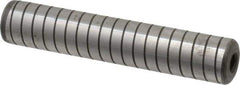 Jergens - 3/4" Diam x 4" Pin Length Alloy Steel Grooved Dowel Pin - C 47-58 & C 60-64 (Surface) Hardness, 1 Beveled & 1 Threaded End - Exact Industrial Supply