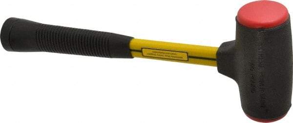 NUPLA - 32 oz Head 2" Face Diam Urethane Dead Blow Hammer - 13-11/16" OAL, Fiberglass Handle - Exact Industrial Supply